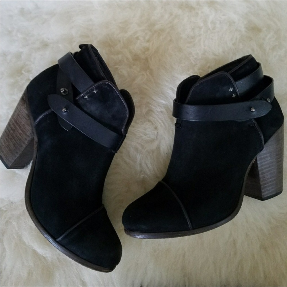 Rag & Bone Harrow Boots Black Suede 37.5 or 7.5